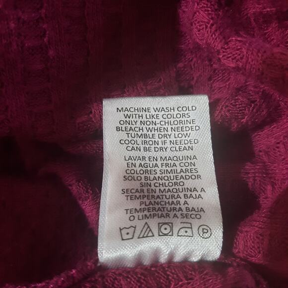 Chaser Womens Purple Drop Shoulders Waffle Hoodie Size Medium - Picture 7 of 8